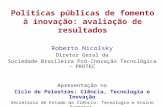 Políticas públicas de fomento à inovação: avaliação de resultados