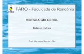 HIDROLOGIA GERAL Balanço Hídrico