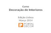 Curso Decoração de Interiores Lisboa apresentação Eliana Filipe