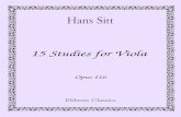 VIOLA - ESTUDO - Hans Sitt - 15 Studies for Viola Op 116