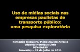 Fernando Nogueira: O uso de mídias sociais nas empresas paulista de transportes metropolitanos