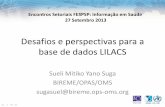 "Desafios e perspectivas para a base de dados LILACS" Sueli Mitiko Yano Suga - BIREME/OPAS/OMS