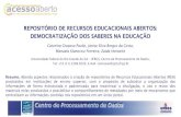 REPOSITÓRIO DE RECURSOS EDUCACIONAIS ABERTOS: DEMOCRATIZAÇÃO DOS SABERES NA EDUCAÇÃO