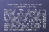 Slides  olimpíadas de língua portuguea
