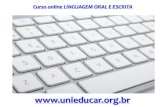 Curso online linguagem oral e escrita