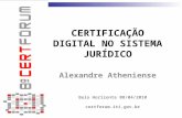 8 Certforum BH - Certificacao Digital no sistema jurídico