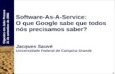 Software-As-A-Service:O que Google sabe que todos nós precisamos saber?
