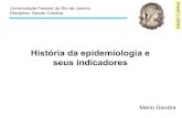 Saúde Coletiva - 2. história da epidemiologia e seus indicadores