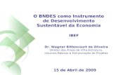 O BNDES como Instrumento de Desenvolvimento Sustentável da Economia