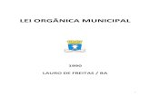 Lei Orgânica Municipal de Lauro de Freitas, Bahia