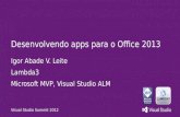 Desenvolvendo apps para o Office 2013