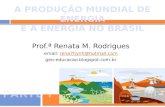 A produção mundial de energia e as fontes de energia no brasil   parte ii