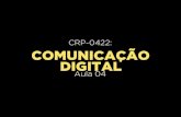 CRP- 0420: Comunicação Digital - Aula 4: Pós-Moderno, inovação e comportamento