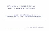 Lei organica do municipio de paranaiguara