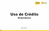 Uso do Crédito - Modalidades - Cartão