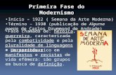Primeira fase do Modernismo no Brasil