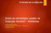 Quais as estratégias usadas na tradução literária? - Metáforas