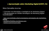 Palestra - Marketing Tradicional X Online - CEFET - RJ - Nino Carvalho - Maio, 05 de 2009