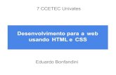Desenvolvimento para a web usando html e css