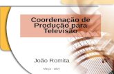 Coordenação de Produção para TV