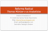 História da Igreja II: Aula 4: Reforma Radical: Muntzer e os Anabatistas