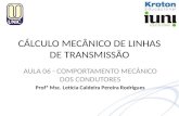 UNID 03 - Aula 6 -  CONCEITOS BÁSICOS SOBRE PROJETOS DE LINHAS DE TRANSMISSÃO