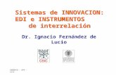 INGENIO - UPV - CSIC Sistemas de INNOVACION: EDI e INSTRUMENTOS de interrelación Dr. Ignacio Fernández de Lucio.