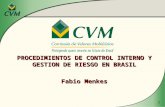 1 PROCEDIMIENTOS DE CONTROL INTERNO Y GESTION DE RIESGO EN BRASIL Fabio Menkes.
