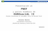 Presentación al PNEF y países miembros de EUROsociAL II Encontro Internacional de Intercâmbio Técnico em Educação Fiscal Antonio Barros Coordinador Consocial.