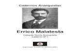 Cadernos Anarquistas, Errico Malatesta - Coleção Teoria Anarquista, Caderno Nº 1