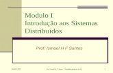 Outubro 2008 Prof. Ismael H. F. Santos - ismael@tecgraf.puc-rio.br 1 Modulo I Introdução aos Sistemas Distribuídos Prof. Ismael H F Santos.