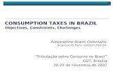 CONSUMPTION TAXES IN BRAZIL Objectives, Constraints, Challenges “Tributação sobre Consumo no Brasil” GDT, Brasília 20-23 de novembro de 2007 Alexandrine.