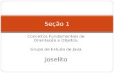 Conceitos Fundamentais de Orientação a Objetos. Grupo de Estudo de Java Joselito Seção 1.