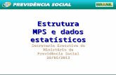 1 Estrutura MPS e dados estatísticos Secretaria Executiva do Ministério da Previdência Social 28/05/2013.
