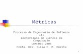 1 Métricas Processo de Engenharia de Software III Bacharelado em Ciência da Computação UEM-DIN 2006 Profa. Dra. Elisa H. M. Huzita.