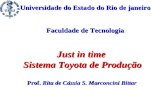 Prof. Rita de Cássia S. Marconcini Bittar Universidade do Estado do Rio de janeiro Faculdade de Tecnologia Just in time Sistema Toyota de Produção.