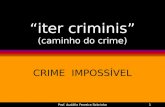Prof. Audálio Ferreira Sobrinho1 iter criminis (caminho do crime) CRIME IMPOSSÍVEL.