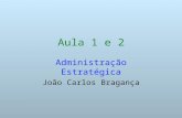 Aula 1 e 2 Administração Estratégica João Carlos Bragança.