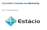 Conceitos Centrais em Marketing Profª. Fernanda Alves.