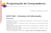 1 Programação de Computadores Professor: Ciro Meneses Santos DOCTUM – Sistemas de Informação Bibliografia: ---------------- FARRER, Harry, et al.: Algoritmos.