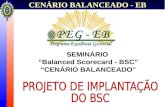 CENÁRIO BALANCEADO - EB SEMINÁRIO Balanced Scorecard - BSC CENÁRIO BALANCEADO.