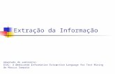 Extração da Informação Adaptado do seminário: DIAL: A Dedicated Information Extraction Language for Text Mining de Marcus Sampaio.