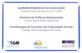 SUPERINTENDÊNCIA DA EDUCAÇÃO Yvelise Freitas de Souza Arco-Verde Diretoria de Políticas Educacionais Alayde Maria Pinto Digiovanni Coordenação de Assuntos.