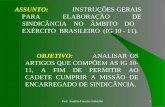 Prof. Audálio Ferreira Sobrinho1 ASSUNTO:INSTRUÇÕES GERAIS PARA ELABORAÇÃO DE SINDICÂNCIA NO ÂMBITO DO EXÉRCITO BRASILEIRO (IG 10 - 11). OBJETIVO:ANALISAR.