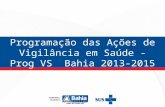 Programação das Ações de Vigilância em Saúde - Prog VS Bahia 2013-2015.