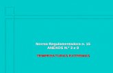 Norma Regulamentadora n. 15 ANEXOS N.º 3 e 9 TEMPERATURAS EXTREMAS.