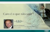 José Luiz Meinberg Diretor Comercial e Consultor Sênior do Instituto MVC Caro é o que não vale !