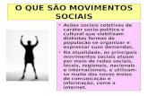 O QUE SÃO MOVIMENTOS SOCIAIS Ações sociais coletivas de caráter socio-político e cultural que viabilizam distintas formas da população se organizar e expressar.