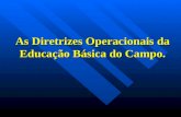 As Diretrizes Operacionais da Educação Básica do Campo.