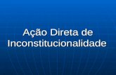 Ação Direta de Inconstitucionalidade. Competência De acordo com o art. 102, I, a, CR(Constituição da República Federativa do Brasil), compete ao Supremo.